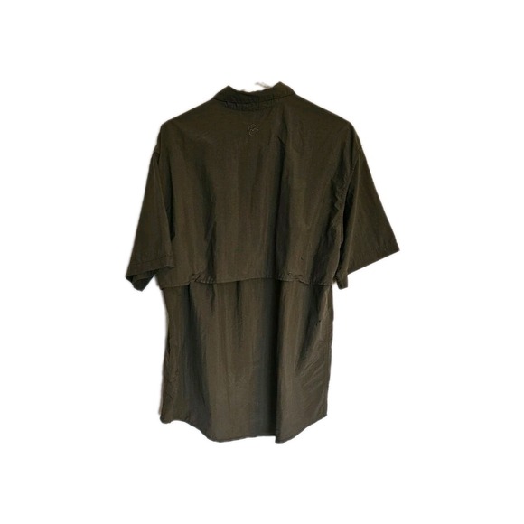 Magellan Fish Gear Shirt Size Medium Olive Green Short Sleeve - Picture 2 of 6